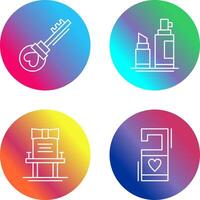 Key and Make up Icon vector