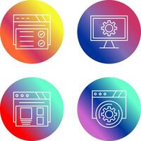 Web Browser and Monitor Screen Icon vector