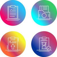 Clipboard and List Folder Icon vector