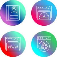 Bookmark and Speedometer Icon vector