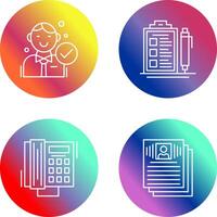 Hire and Check List Icon vector