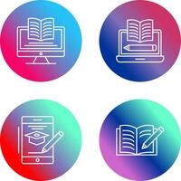 Digital Learning and Written Icon vector