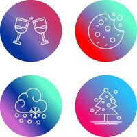 Wine and Cookie Icon vector