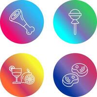 Meat and Candy Icon vector