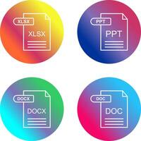 XLSX and PPT Icon vector