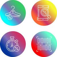 Hanger and Magnifying Glass Icon vector