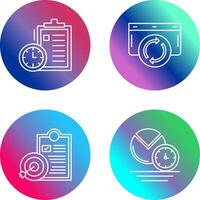 Time Management and Refresh Icon vector