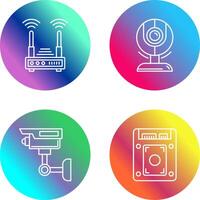 Router and Web Cam Icon vector