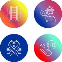 Ladder and Support Icon vector