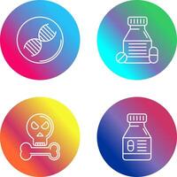 Dna and Tablets Icon vector