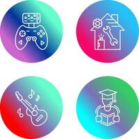 Game Controller and home repair Icon vector