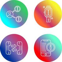 share and smartwatch Icon vector