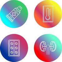 Paste and Thermometer Icon vector