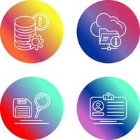 data and folder Icon vector