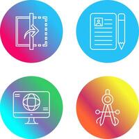 reflect and cv Icon vector