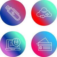 Usb and Cloud Icon vector