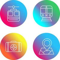 Cable car and Train Icon vector