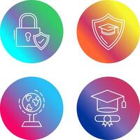 Secure and Education Icon vector