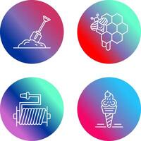 Digging and Honeycomb Icon vector