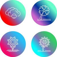 Cloudy and Clover Icon vector