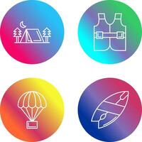 Tent and Life Icon vector