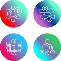 Setting and Money Exchange Icon vector