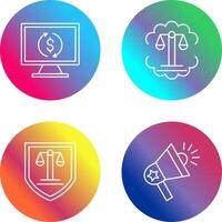 Demonstrator and Justice Scale Icon vector