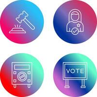 Gavel and Candidate Icon vector