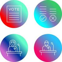 votación resultado y votar icono vector