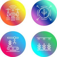Analytics and Drone Icon vector
