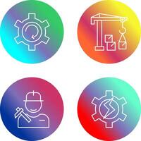 Upgrade and Robotic Arm Icon vector