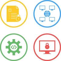 confidentiality and company network Icon vector