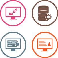 digital marketing and database management Icon vector