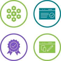 reputaion management and qc passed Icon vector