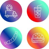 Delivery Truck and Cold Drink Icon vector