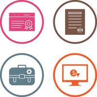 quality assurance and press release Icon vector