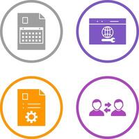 content planning and web support Icon vector