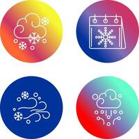 Snowy and Calender Icon vector