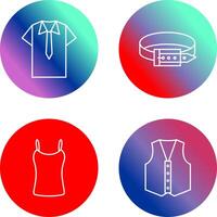 Shirt and Tie and Belt Icon vector