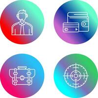 Customer Support and Wallet Icon vector