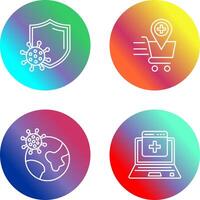 Virus Protection and Online Health Icon vector