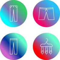 pantalones y pantalones cortos icono vector