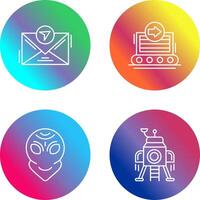 message and container Icon vector