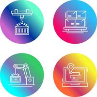 crane and stock Icon vector