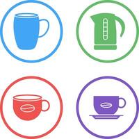 mug and kettle Icon vector