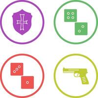 Dice and Shield Icon vector