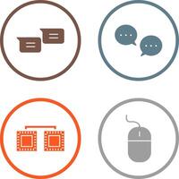 messages and conversation bubbles Icon vector