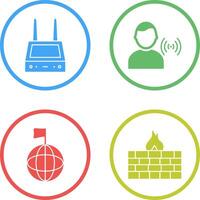 router and signal Icon vector