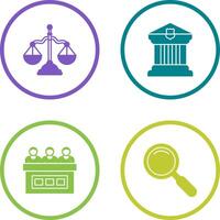 Balance and Courthouse Icon vector