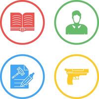 Book and Judge Icon vector